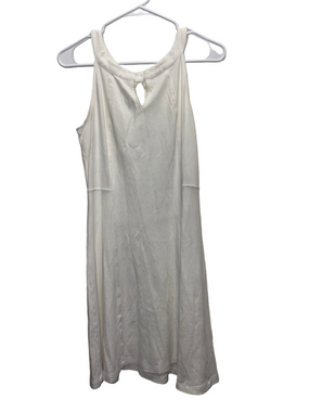 New York & Company White Sleeveless Keyhole Mini Dress Size Medium